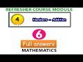 6th Maths Refresher Course Module Answer Key Unit 4 EM Download PDF