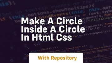 Make a circle inside a circle in html css