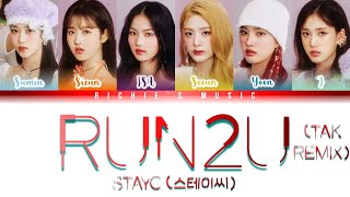 STAYC (스테이씨) - RUN2U (TAK REMIX) [Color Coded Lyrics Han|Rom|Eng] Resimi