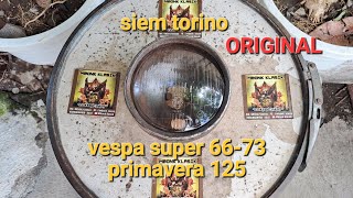 headlamp vbb vnb vba super 66 sampai 73 ORIGINAL SIEM headlamp siem vespa vbb vnb vba super 66 reflektor lampu depan vbb vba vnb head lamp super 66