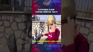 Kask Yerine Kafasına Taktığı Miğfer Başka Sürücüyü Şaşkına Çevirdi