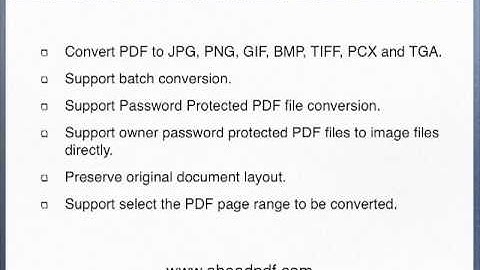 PDF to Image Converter - convert PDF to JPG, PNG, GIF, BMP, TIFF, PCX, TGA