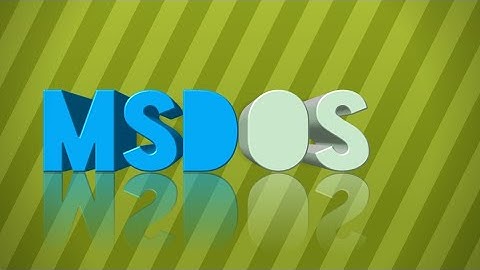 MSDOS(Microsoft Disk Operating System)