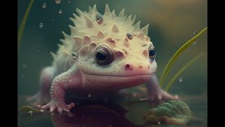 картинка: Аксолотль. Как выглядят аксолотли без воды.