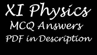 XI Physics mcq answers | XI Physics Paper mcq solution | XI Physics Sindh Board