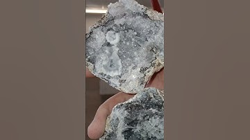 Another Beautiful Geode Cracking #fluorescent #crystals #gems #chalcedony #rocks #minerals #science
