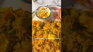 Easy Paneer Pulav Recipe | Quick Lunch/Dinner Idea | Indian Rice Recipe #ytshorts #easyrecipe