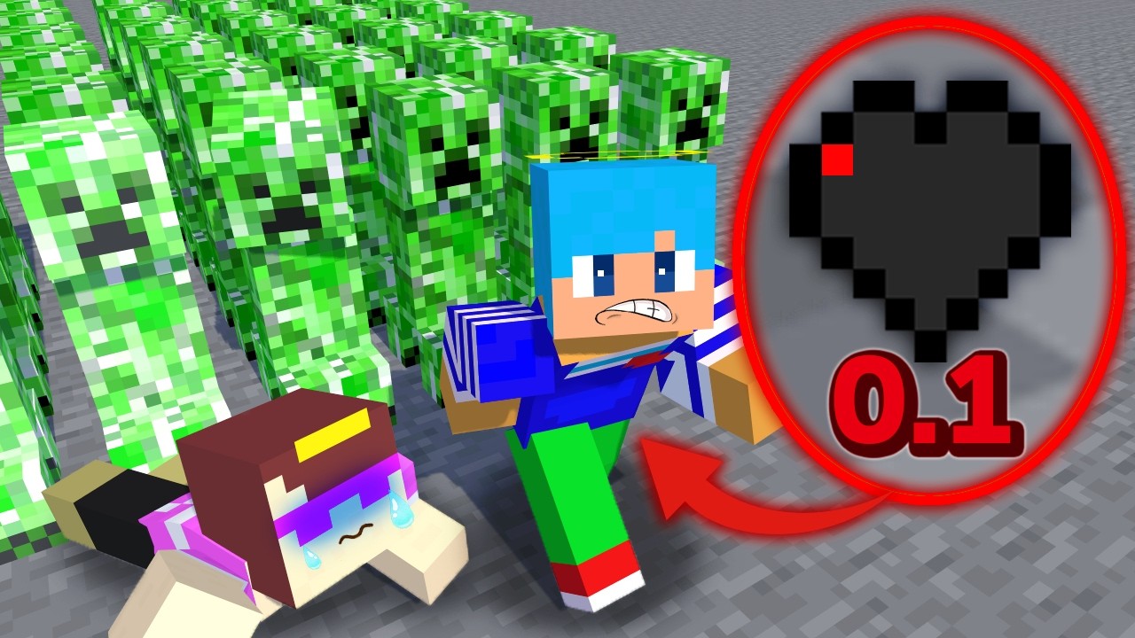 体力が0.1しかない世界でエンドラを倒す！【まいくら / マインクラフト