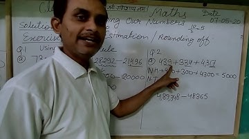 Solution of exercise 1.3 chapter number 1 Maths class 6, estimation, general rule, nearest hundred