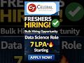 Data Science Fresher Jobs 2026 🔥 | Bulk Hiring | Apply Directly #itjobs #freshersjobs #shortsfeed