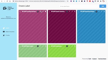 Genius Messenger CRM Labels   Creating, Editing, Moving