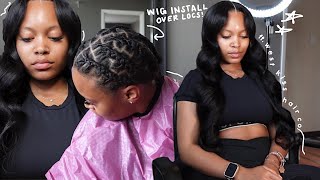 SEAMLESS WIG INSTALL OVER STARTER LOCS (lace where?) ft. WestKissHairco.