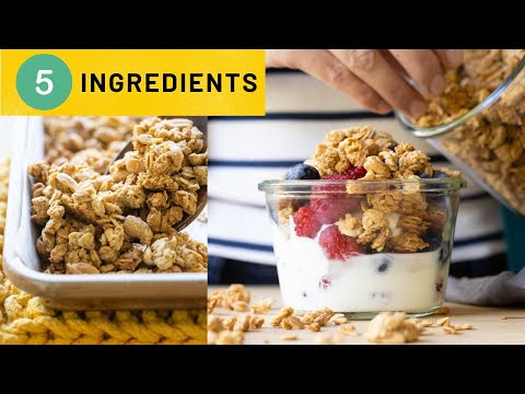 Easy Peanut Butter Granola  Only 5 ingredients