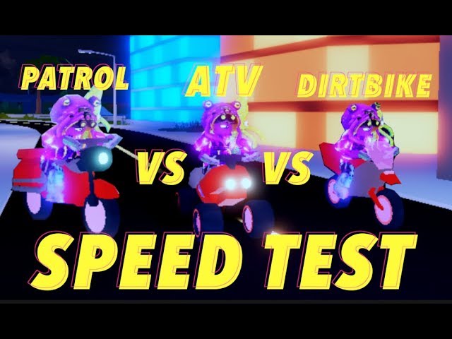 Dirt Bike Vs Patrol Bike Vs Atv Speed Test Roblox Jailbreak Youtube - roblox jailbreak volt bike vs dirt bike