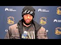 Stephen Curry on whether he'll play tomorrow: "It's an ongoing conversation."