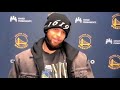 Stephen Curry on whether he'll play tomorrow: "It's an ongoing conversation."