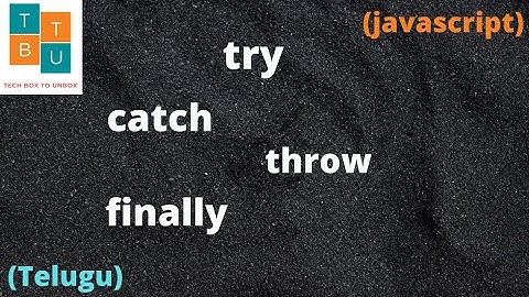 Exception Handling in Javascript - Telugu