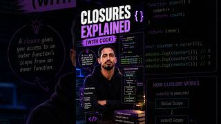 Closures in JavaScript 🚀 #shorts #coding #javascript #closures