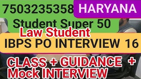 IBPS PO MOCK INTERVIEW - INTERVIEW CLASS #ibpspointerview #interviewquestions #mockinterview #ibpspo