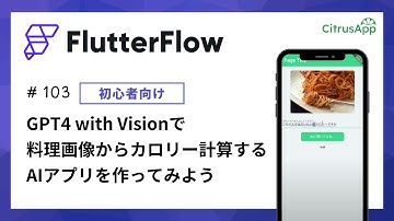 FlutterFlowでアプリ開発 103：GPT4 with Visionで料理の画像からカロリーを教えてくれるAIアプリを作ってみよう。