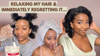 7 YEARS NATURAL 4C HAIR AND I MESSED IT UP | RELAXING MY OWN HAIR & REGRETTING IT...