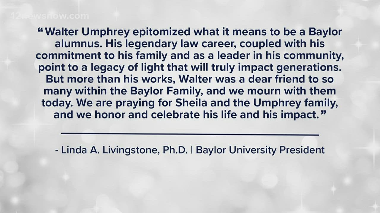 walter umphrey tobacco settlement Remembering 'Legal legend,' philanthropist Walter Umphrey