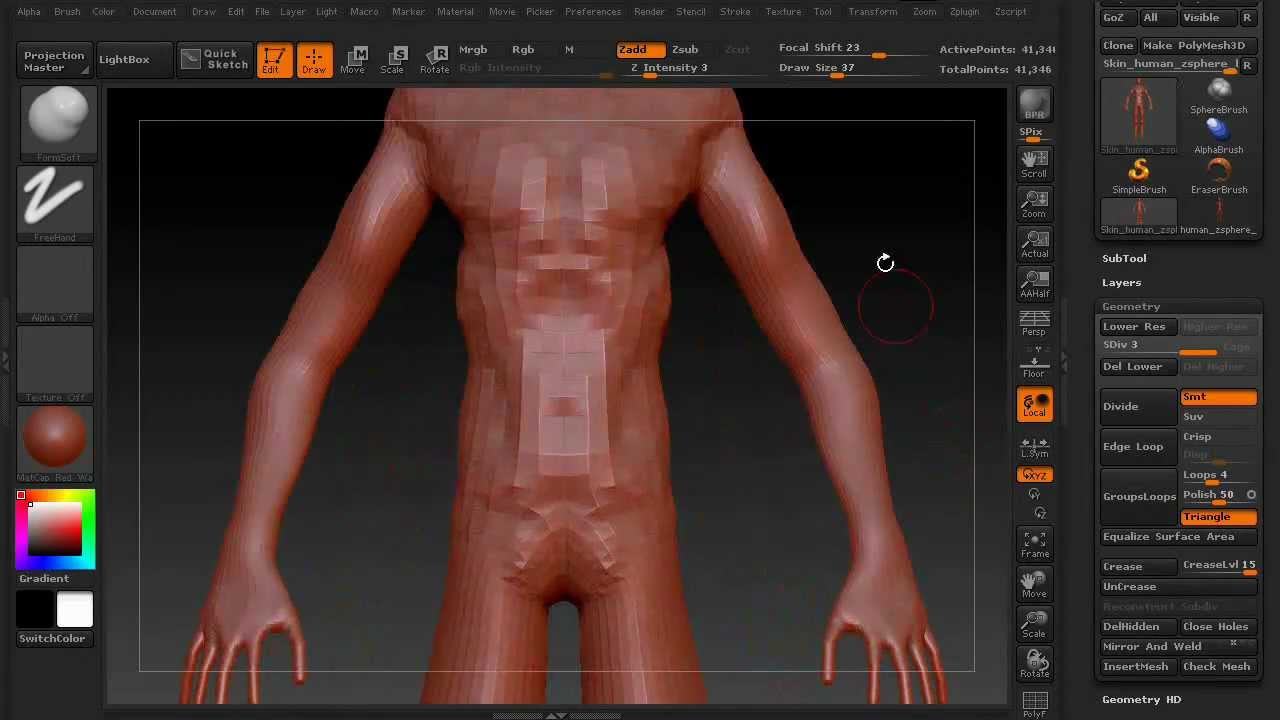 adding zspheres in zbrush