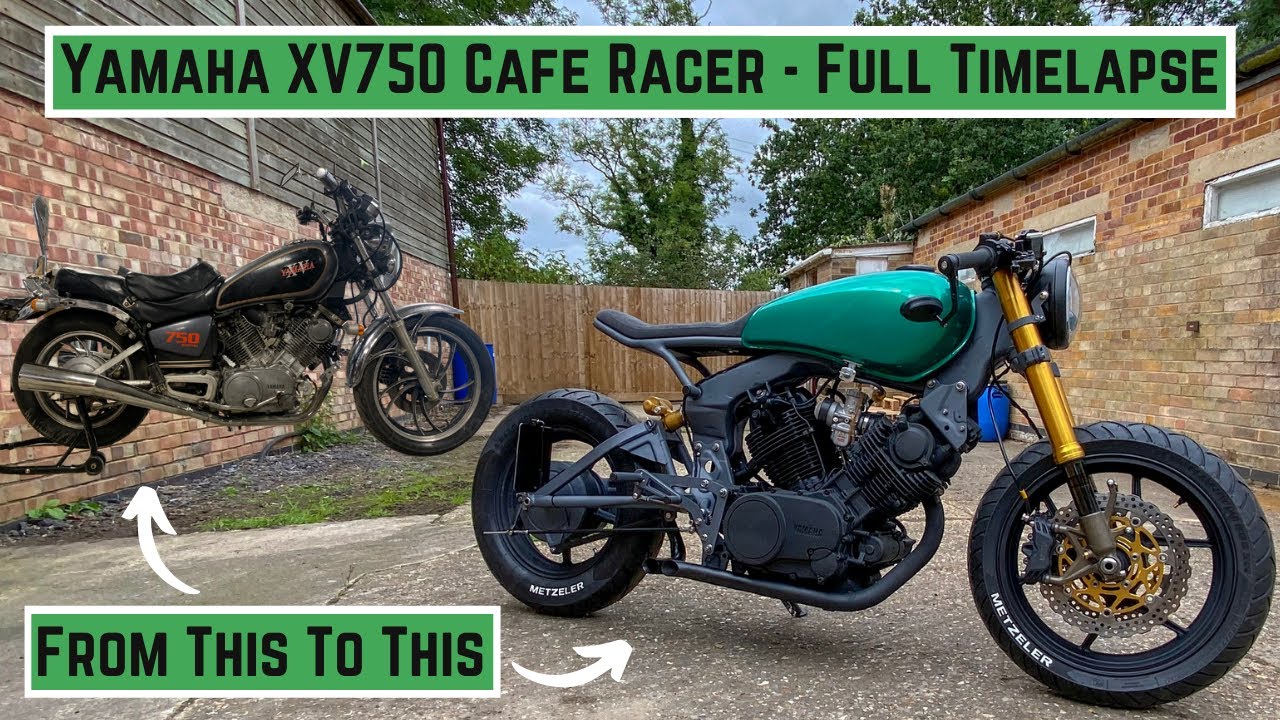 Cafe Racer Timelapse Build   Yamaha Virago XV750   Full Timelapse Build