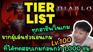 Tier List ทุกอาชีพในเกม จากผู้เล่นช่วงเอนเกม Lv.100 ที่ได้ทดสอบเกมก่อนกว่า 1000 ชั่วโมง