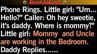 😂 BEST JOKE OF THE DAY! Phone Rings. Little girl: 