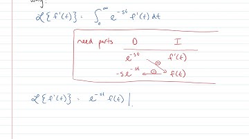 Differential Equations:  Laplace Transforms of Derivatives