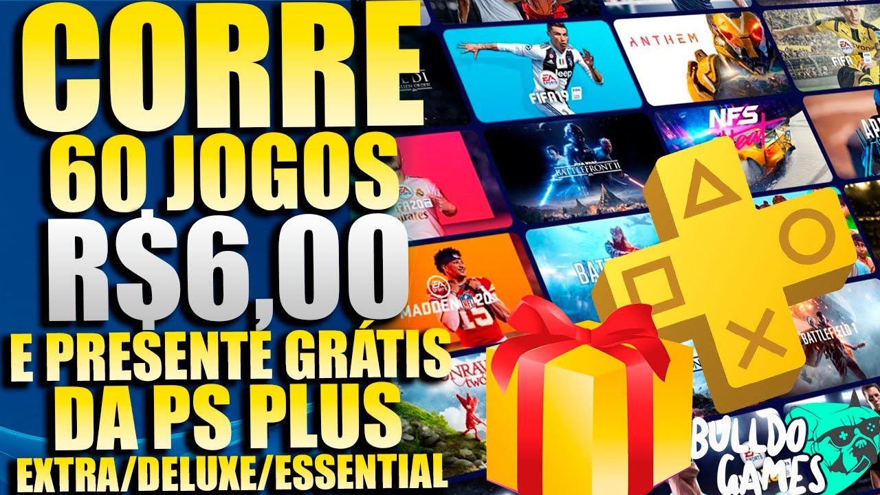 CORRE! PRESENTE GRÁTIS NO PS4 e PS5! 12 MESES De PS PLUS EXTRADELUXE,  CRÉDITOS e ONLINE DE GRÁTIS 