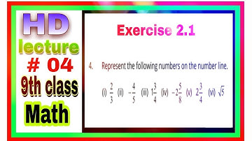 9th Class Chapter 2 Exercise 2.1 Question 4 | Represent Following Numbers on Number Line