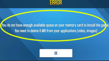 Fix Asphalt 8 You do not have enough space available on your memory card to install the game Problem