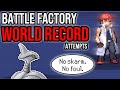 PACIFIST SKARMORY? Battle Factory WORLD RECORD Attempts! | Pokemon Emerald