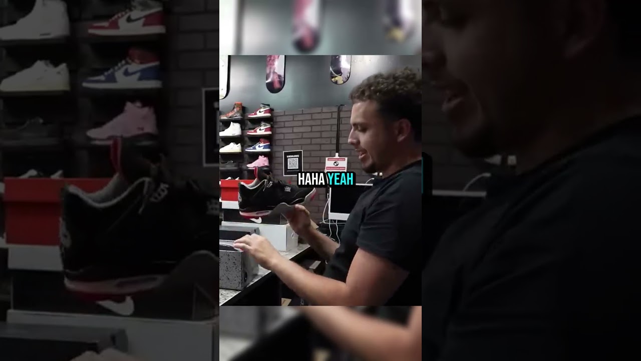 Thief tries to selling stolen sneakers  
