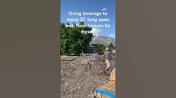 1 person can move 32’ open web floor trusses by themselves using leverage 😅