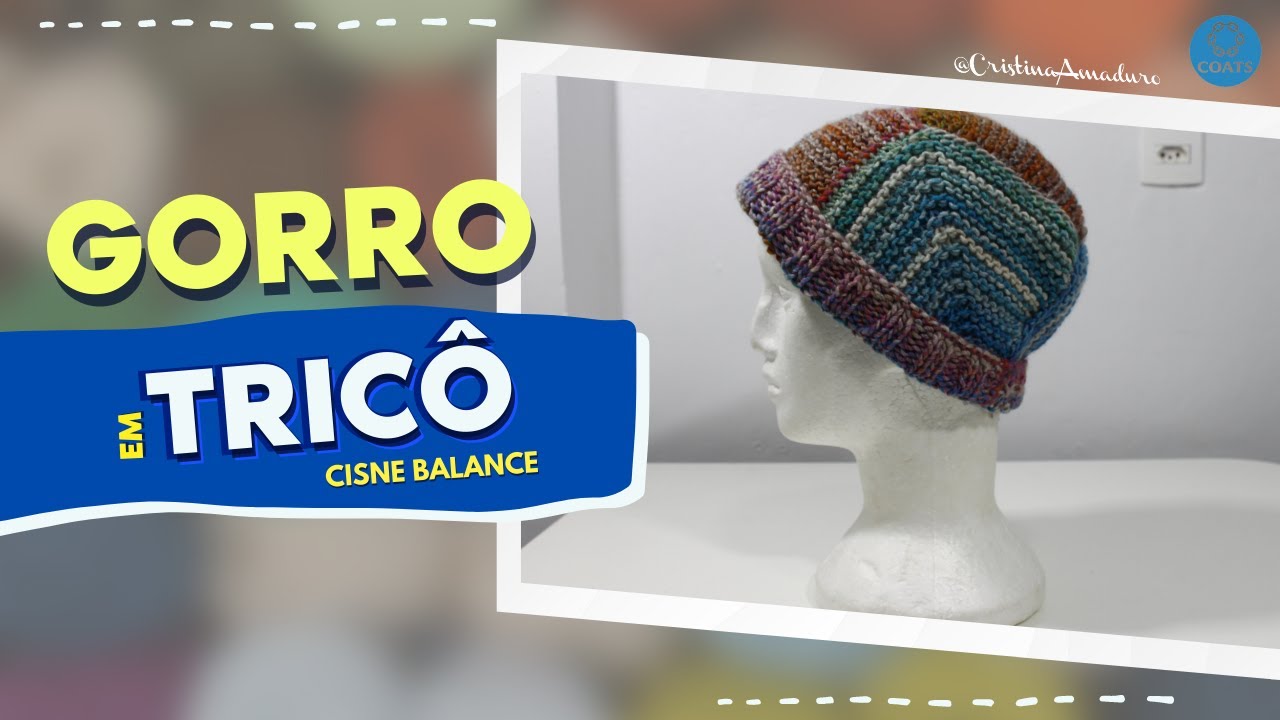 Gorro de Tricô com Quadrado perfeito  #Cisne Balance