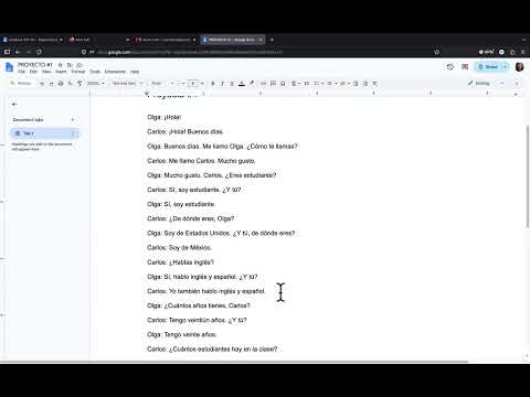 “Project #1 ”  TUTORIAL VIDEO