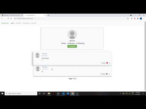 Harvard CS50 Web Programming | Project 4: Network
