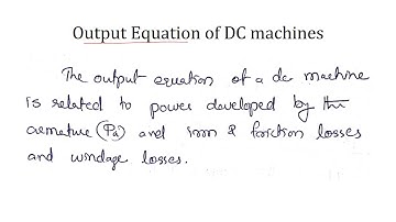 Module 3 Part 2_ Output Equation of DC machines