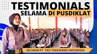 SECWAN PT. TKG TAEKWANG INDONESIA BERIKAN KESAN SELAMA DIKLAT GP 46 SUBANG DI PT. CARAKA SAKTI UTAMA