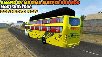 ANAND Bv Maxima Sleeper Bus Mod In Bus Simulator Indonesia - Bussid Bus Mod - Bussid Car Mod