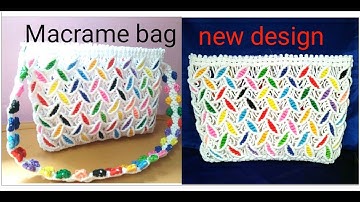 DIY Macrame Colourful bag tutorial in hindi /Macrame purse part-2