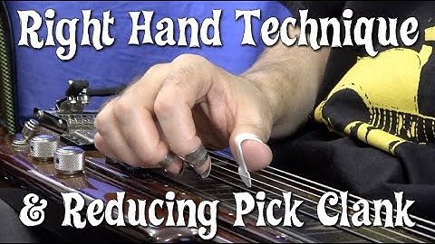 LapSteel Right Hand Technique & Reducing Pick Clank - Open D
