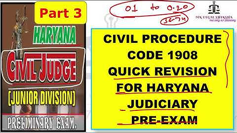 QUICK REVISION  CPC 1908 PART 3 #law #cpc #civillaw #rjs #haryanajudiciary