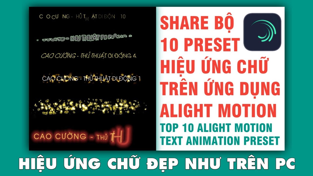 Tạo video đẹp lung linh với Phông chữ Alight Motion đẹp Cho kết quả chuyên nghiệp nhất