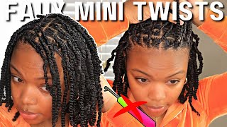 EASY DIY Beginner Friendly Mini Twists With Added Hair/Extensions