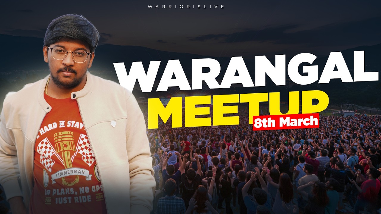 WARANGAL MEET-UP ON MARCH 8th 😍🙏 || BGMI LIVE TELUGU || WARRIOR IS LIVE - 2205