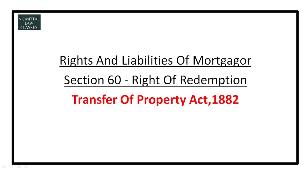 essay on transfer of property act